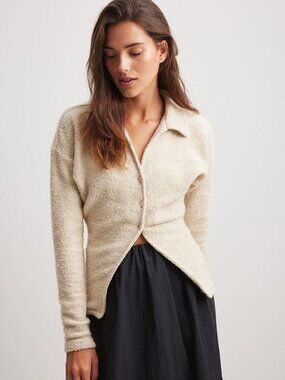 NA-KD Structure Collar Sweater Size L NWT